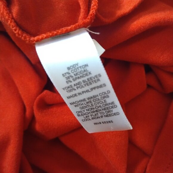 Express Women's XS Red Pleated Short Sleeve Red Pullover Blouse Keyhole Back - Picture 6 of 6